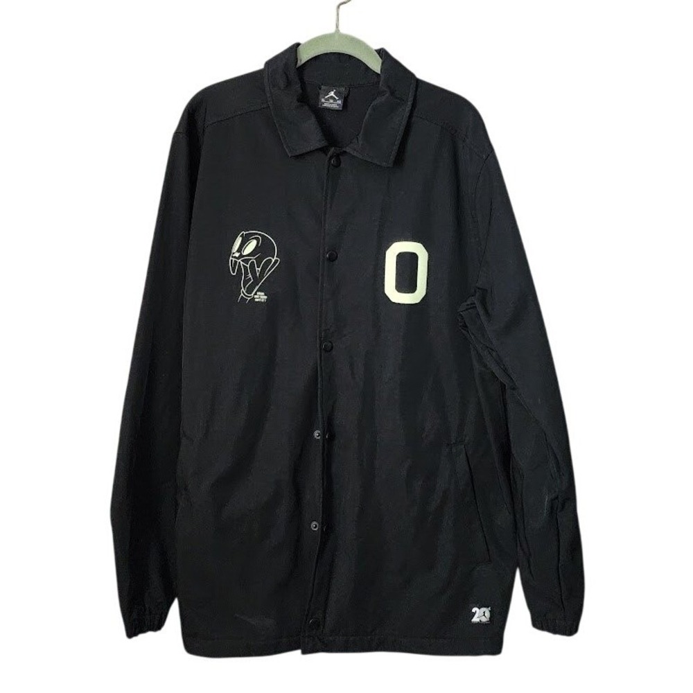 JORDAN‎ Looney Tunes 20th Anniversary Coaches Jacket Black XL Snap Front